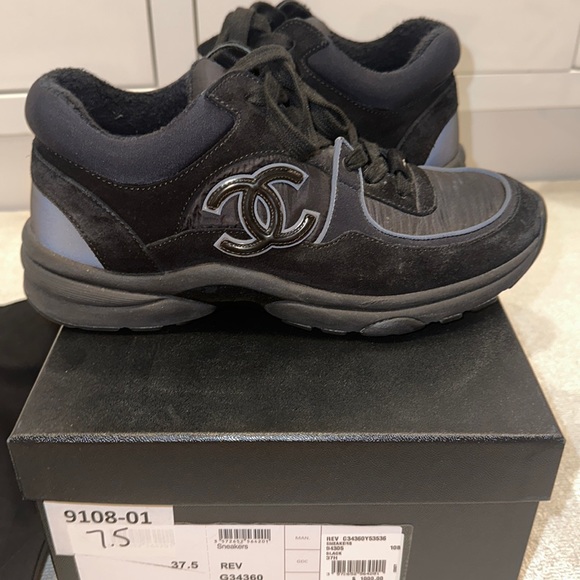 Black Chanel women’s sneakers - Picture 1 of 9